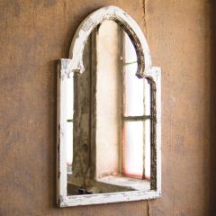 Weathered Grace Wood Frame Mirror