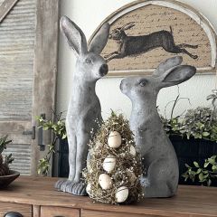 Weathered Bunny Statue 20 inch