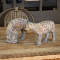 Weathered Sheep Figurine Set of 2
