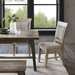 Weathered Wood Finish Dining Chair Set of 2