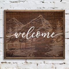 Welcome Mountain Wall Sign