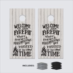 Welcome To The Fire Pit Bag Boards Set With Bags