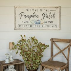 Welcome To The Pumpkin Patch Rustic Metal Wall Sign