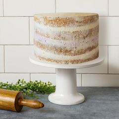White Cottage Simple Ceramic Pedestal Cake Stand