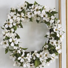 White Dogwood Spring Wreath