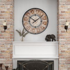 White Mandala Wooden Wall Clock