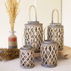 Willow Cylinder Lantern Set of 4