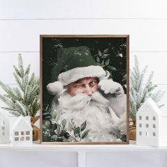 Winking Santa with Green Hat Wall Art