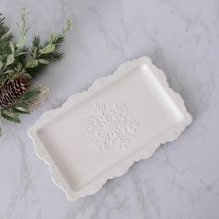 Winter Accents Snowflake Serving Platter