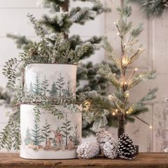 Winter Forest Handled Decorative Tins Set of 2
