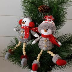 Winter Snowman Buddy Ornaments Set of 2