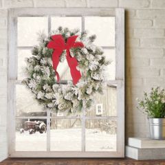 Winter Window Canvas Holiday Wall Decor