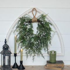 Wintry Accents Rope Hanging Cedar Wreath
