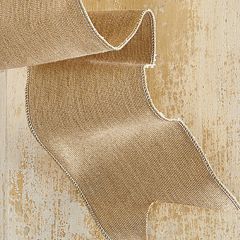 Wired Gold Cotton Ribbon