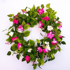Wispy Pink Floral Wreath
