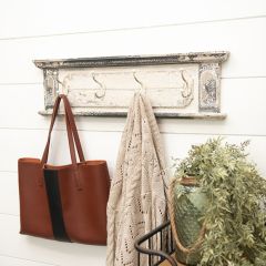 Wood and Metal Arch Coat Rack