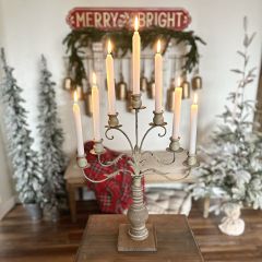 Wood and Metal Taper Candle Tree