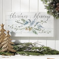 Wood Christmas Blessings Wall Art