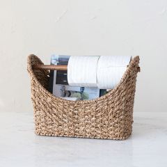 Wood Handled Toilet Paper Basket