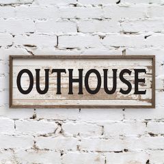 Wood Outhouse Wall Sign