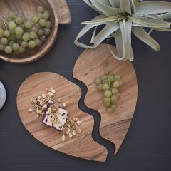 Wooden BFF Heart Cutting Board