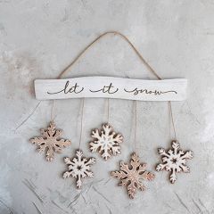  Wooden Let It Snow Wall Hanging
