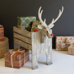 Wooden Reindeer Crate
