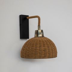 Woven Basket Shade Wall Sconce