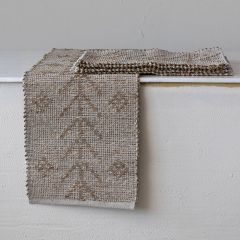 Woven Geometric Print Table Runner