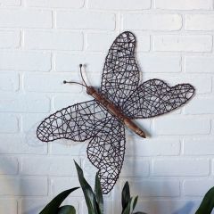 Woven Rattan Butterfly Wall Decor