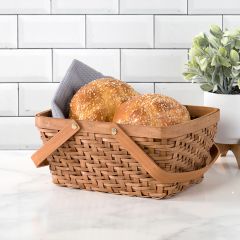 Woven Rectangle Basket With Handles