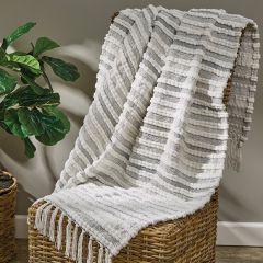 Woven Textures Multi Fringed Throw