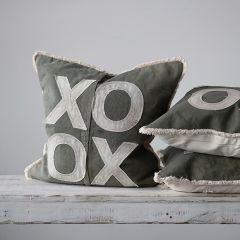 XOXO Cotton Canvas Pillow