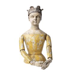 Yellow Vintage Reproduction Crowned Bust Figurine