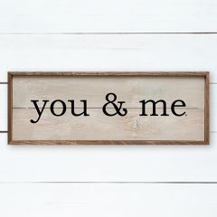 You and Me Wall Sign
