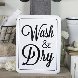 Wash and Dry Wall Sign | Antique Farmhouse