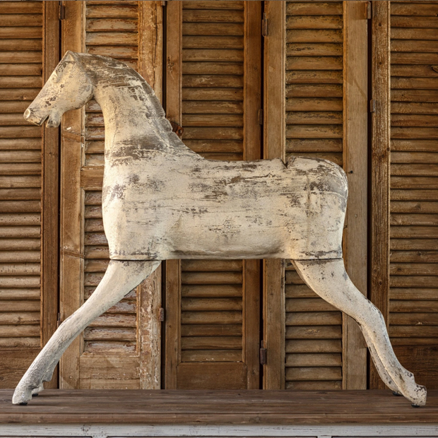Vintage Inspired Hobby Horse Statue