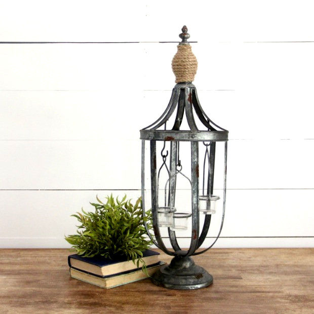 Metal Glass Candle Lantern