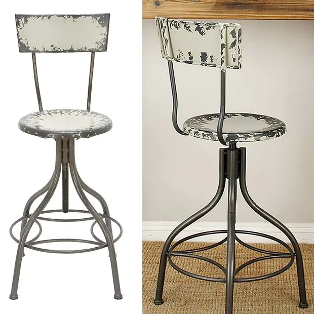 Antique metal bar stools discount