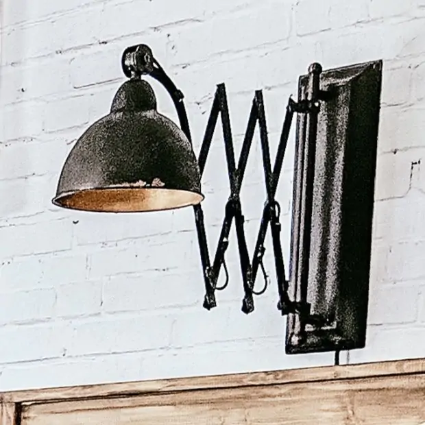 Accordion Light Wall Sconce Antique Farmhouse