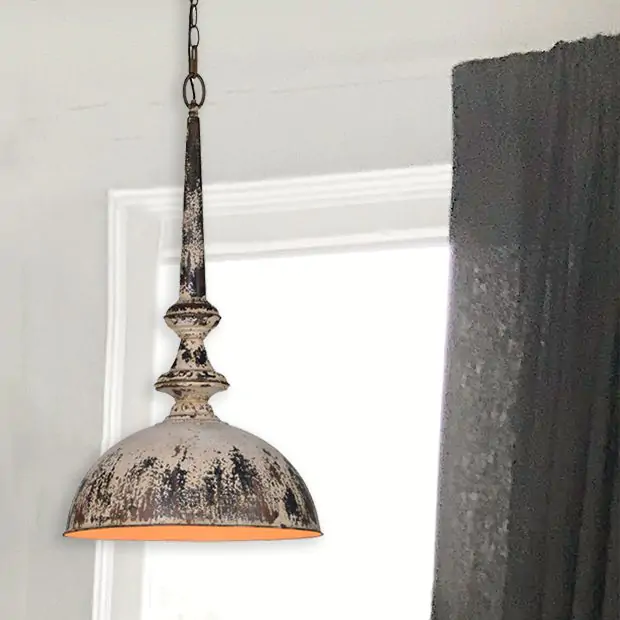 Antique farmhouse distressed metal pendant light outlet