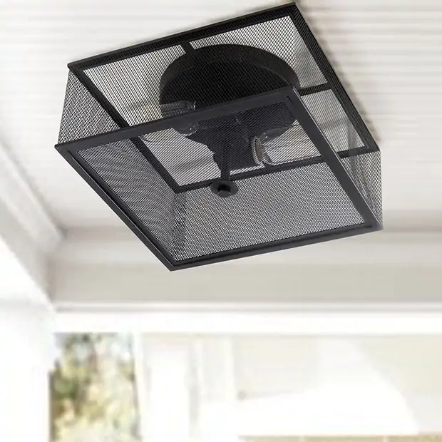 Industrial Farmhouse Flush Mount Ceiling Light Antique Farmhouse
