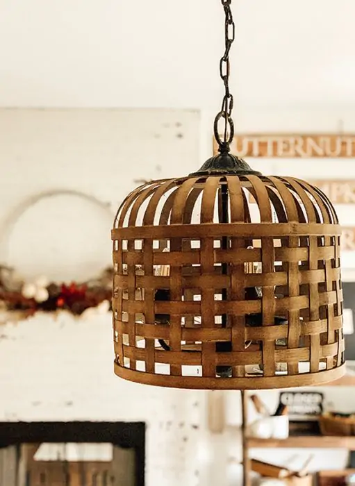 Basket weave hanging light store