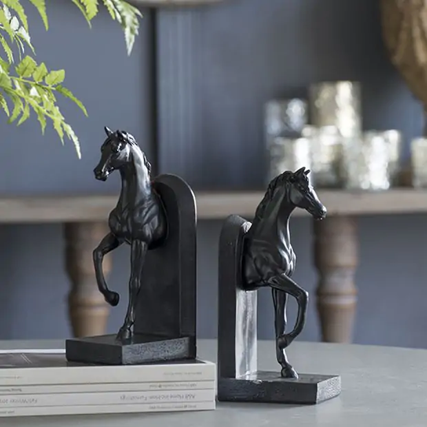 Regal Prancing Horse Bookends | Antique Farmhouse