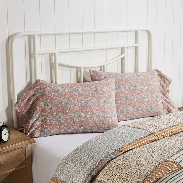 Country Cottage Vintage Floral Pillow Case Antique Farmhouse