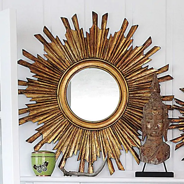 Gold Sunburst Mirror | Antique Farmhouse