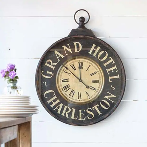 Grand Hotel Charleston Wall Clock | Antique Farmhouse