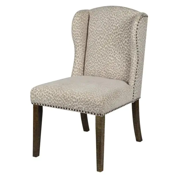 Leopard Dining Chair Set of 6 Antique Farmhouse