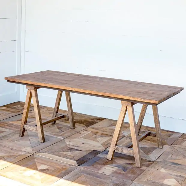 Sawhorse Table 120 Antique 2x2木製脚 Sawhorse Table 120 Antique