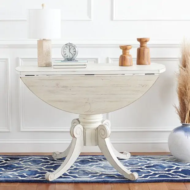 Round farm table with leaf cheap